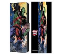 Head Case Designs Officially Licensed Justice League DC Comics Martian Manhunter Other Members Comic Art Leather Wallet Case Compatible With Samsung Galaxy S25 FE