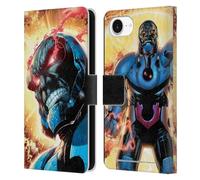 Head Case Designs Officially Licensed Justice League DC Comics New 52#6 Cover Darkseid Comic Art Leather Wallet Case Compatible With Apple iPhone 16e