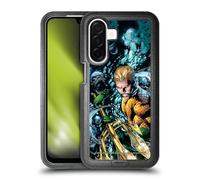 Head Case Designs Officially Licensed Justice League DC Comics New 52 Vol 7#1 Aquaman Comic Book Cover Ultra-Armoured Shockproof Case [Military Grade Protection] Compatible With Samsung Galaxy A26 5G