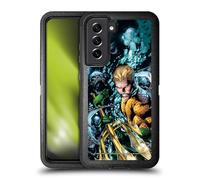 Head Case Designs Officially Licensed Justice League DC Comics New 52 Vol 7#1 Aquaman Comic Book Cover Ultra-Armoured Shockproof Case [Military Grade] Compatible With Samsung Galaxy S21 FE 5G