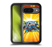Head Case Designs Officially Licensed Justice League DC Comics Orange Burst Supreme Team Ultra-Armoured Shockproof Case [Military Grade Protection] Compatible With Google Pixel 9 / Pixel 9 Pro