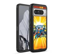 Head Case Designs Officially Licensed Justice League DC Comics Orange Burst Supreme Team Ultra-Armoured Shockproof Case [Military Grade Protection] Compatible With Google Pixel 8 Pro