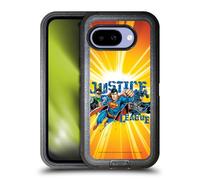 Head Case Designs Officially Licensed Justice League DC Comics Orange Burst Supreme Team Ultra-Armoured Shockproof Case [Military Grade Protection] Compatible With Google Pixel 9A