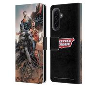Head Case Designs Officially Licensed Justice League DC Comics Rebirth Trinity #1 Comic Book Covers Leather Wallet Case Compatible With Samsung Galaxy A17 4G / 5G