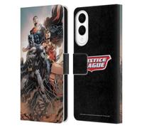 Head Case Designs Officially Licensed Justice League DC Comics Rebirth Trinity #1 Comic Book Covers Leather Wallet Case Compatible With Samsung Galaxy S25 Edge