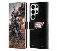 Head Case Designs Officially Licensed Justice League DC Comics Rebirth Trinity #1 Comic Book Covers Leather Wallet Case Compatible With Samsung Galaxy S26 Ultra