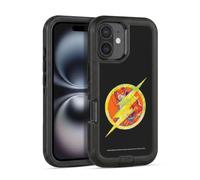 Head Case Designs Officially Licensed Justice League DC Comics The Flash Dark Electric Pop Icons Ultra-Armoured Shockproof Case [Military Grade Protection] Compatible With Apple iPhone 16