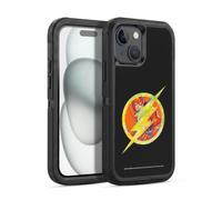 Head Case Designs Officially Licensed Justice League DC Comics The Flash Dark Electric Pop Icons Ultra-Armoured Shockproof Case [Military Grade Protection] Compatible With Apple iPhone 15