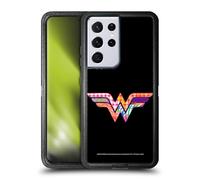 Head Case Designs Officially Licensed Justice League DC Comics Wonder Woman Dark Electric Pop Icons Ultra-Armoured Shockproof Case [Military Grade] Compatible With Samsung Galaxy S21 Ultra 5G