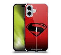 Head Case Designs Officially Licensed Justice League Movie Red And Black Flight Superman Logo Art Hard Back Case Compatible With Apple iPhone 16