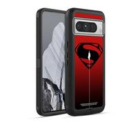 Head Case Designs Officially Licensed Justice League Movie Red And Black Flight Superman Logo Art Ultra-Armoured Shockproof Case [Military Grade Protection] Compatible With Google Pixel 8 Pro