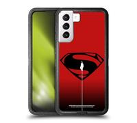Head Case Designs Officially Licensed Justice League Movie Red And Black Flight Superman Logo Art Ultra-Armoured Shockproof Case [Military Grade Protection] Compatible With Samsung Galaxy S21+ 5G