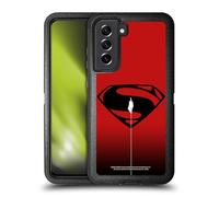 Head Case Designs Officially Licensed Justice League Movie Red And Black Flight Superman Logo Art Ultra-Armoured Shockproof Case [Military Grade Protection] Compatible With Samsung Galaxy S21 FE 5G