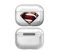 Head Case Designs Officially Licensed Justice League Movie Superman Logos Clear Hard Crystal Cover Compatible With Apple AirPods Pro 2 Charging Case