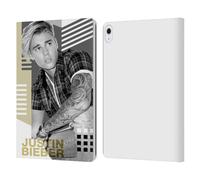 Head Case Designs Officially Licensed Justin Bieber Calendar Geometric Collage Purpose B&w Leather Wallet Case Compatible With Apple iPad Air 13 2024/2025