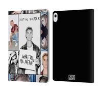 Head Case Designs Officially Licensed Justin Bieber Grid Poster Purpose Leather Wallet Case Compatible With Apple iPad Air 13 2024/2025