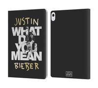 Head Case Designs Officially Licensed Justin Bieber What Do You Mean Typography Purpose B&w Leather Wallet Case Compatible With Apple iPad Air 13 2024/2025
