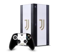 Head Case Designs Officially Licensed Juventus Football Club Black Stripes Art Game Console Wrap and Game Controller Skin Bundle Compatible With Xbox Series X