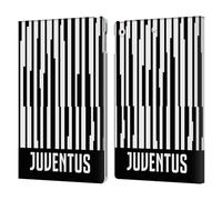 Head Case Designs Officially Licensed Juventus Football Club Distorted Stripes Graphic Collection Leather Wallet Case Compatible With Apple iPad 10.2 2019/2020/2021