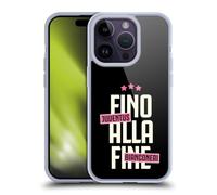 Head Case Designs Officially Licensed Juventus Football Club Fino Alla Fine Graphic Collection Gel Case [Military Grade Protection] Compatible with Apple iPhone 14 Pro and Compatible with MagSafe