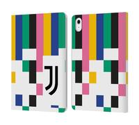 Head Case Designs Officially Licensed Juventus Football Club Pixel Pattern Graphic Collection Leather Wallet Case Compatible With Apple iPad Air 11 2020/2022/2024/2025