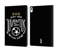 Head Case Designs Officially Licensed Juventus Football Club Play Fair Kids Leather Wallet Case Compatible With Apple iPad Air 13 2024/2025
