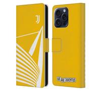 Head Case Designs Officially Licensed Juventus Football Club Stadium Yellow Graphic Collection Leather Wallet Case Compatible With Apple iPhone 16 Pro Max