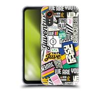 Head Case Designs Officially Licensed Juventus Football Club Sticker Pattern Graphic Collection Gel Case [Military Grade Protection] Compatible With Samsung Galaxy Xcover7 5G