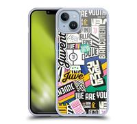 Head Case Designs Officially Licensed Juventus Football Club Sticker Pattern Graphic Collection Gel Case [Military Grade Protection] Compatible with Apple iPhone 14 Plus and Compatible with MagSafe