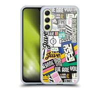 Head Case Designs Officially Licensed Juventus Football Club Sticker Pattern Graphic Collection Gel Case [Military Grade Protection] Compatible With Samsung Galaxy A34 5G