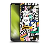 Head Case Designs Officially Licensed Juventus Football Club Sticker Pattern Graphic Collection Hard Back Case Compatible With Apple iPhone X/iPhone XS