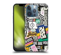 Head Case Designs Officially Licensed Juventus Football Club Sticker Pattern Graphic Collection Hard Back Case Compatible With Apple iPhone 13 Pro