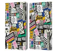 Head Case Designs Officially Licensed Juventus Football Club Sticker Pattern Graphic Collection Leather Wallet Case Compatible With Amazon Fire Max 11 2023