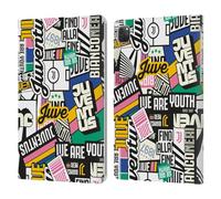 Head Case Designs Officially Licensed Juventus Football Club Sticker Pattern Graphic Collection Leather Wallet Case Compatible With Apple iPad Pro 11 2020/2021 / 2022