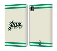 Head Case Designs Officially Licensed Juventus Football Club Varsity Stripes Graphic Collection Leather Wallet Case Compatible With Apple iPad Pro 11 M4/M5 2024/2025