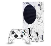 Head Case Designs Officially Licensed Juventus Football Club White Marble Art Game Console Wrap and Game Controller Skin Bundle Compatible With Xbox Series S Console & Controller Bundle