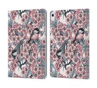 Head Case Designs Officially Licensed Katerina Kirilova Cherry Garden Birds Floral Patterns Leather Wallet Case Compatible With Apple iPad Air 13 2024/2025
