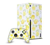Head Case Designs Officially Licensed Katerina Kirilova Lemons Patterns Game Console Wrap and Game Controller Skin Bundle Compatible With Xbox Series X