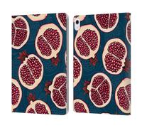 Head Case Designs Officially Licensed Katerina Kirilova Pomegranate Slices Fruits & Foliage Patterns Leather Wallet Case Compatible With Apple iPad Air 13 2024/2025