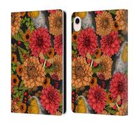 Head Case Designs Officially Licensed Katerina Kirilova Robins And Dahlias Graphics Leather Wallet Case Compatible With Apple iPad mini (2021/2024)