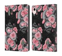 Head Case Designs Officially Licensed Katerina Kirilova Snakes And Roses Graphics Leather Wallet Case Compatible With Apple iPad mini (2021/2024)