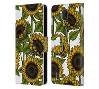 Head Case Designs Officially Licensed Katerina Kirilova Sunflowers Floral Patterns Leather Book Wallet Case Cover Compatible With Nokia C01 Plus/C1 2nd Edition