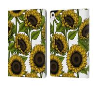 Head Case Designs Officially Licensed Katerina Kirilova Sunflowers Floral Patterns Leather Wallet Case Compatible With Apple iPad Air 13 2024/2025