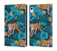 Head Case Designs Officially Licensed Katerina Kirilova Tigers In Lotus Pond Graphics Leather Wallet Case Compatible With Apple iPad mini (2021/2024)