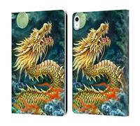 Head Case Designs Officially Licensed Kayomi Harai Asian Dragon In The Moon Animals And Fantasy Leather Wallet Case Compatible With Apple iPad 10.9 2022/2025