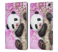 Head Case Designs Officially Licensed Kayomi Harai Cherry Blossom Panda Animals And Fantasy Leather Wallet Case Compatible With Amazon Fire Max 11 2023