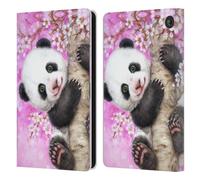 Head Case Designs Officially Licensed Kayomi Harai Cherry Blossom Panda Animals And Fantasy Leather Wallet Case Compatible With Amazon Fire 7 2022