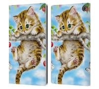 Head Case Designs Officially Licensed Kayomi Harai Cherry Tree Kitten Animals And Fantasy Leather Wallet Case Compatible With Amazon Fire Max 11 2023