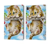 Head Case Designs Officially Licensed Kayomi Harai Cherry Tree Kitten Animals And Fantasy Leather Wallet Case Compatible With Apple iPad Pro 13 M4 2024