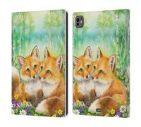 Head Case Designs Officially Licensed Kayomi Harai Fox Couple In Forest Graphic Art Leather Wallet Case Compatible With Apple iPad Pro 11 M4/M5 2024/2025